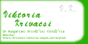 viktoria krivacsi business card